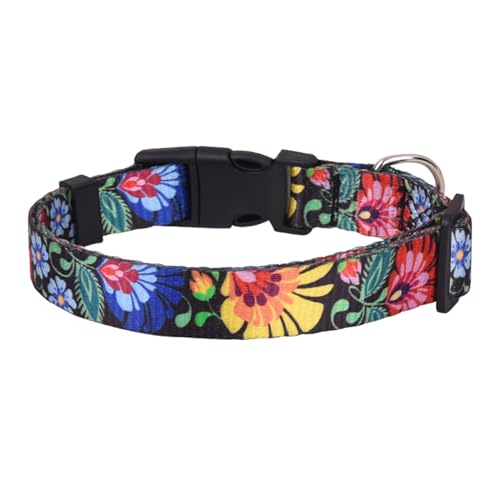 Shienfir Verschleißfestes Hundehalsband, verstellbare Schnalle, Haustier mit D-Ring für Hunde, Katzen, reißfestes Blumenmuster-Halsband im Freien H M Shienfir Verschleißfestes Hundehalsband, verstellbare Schnalle, Haustier mit D-Ring für Hunde, Katzen, reißfestes Blumenmuster-Halsband im Freien H M von Shienfir