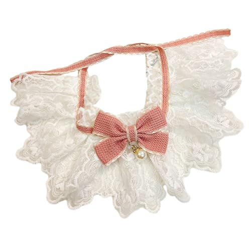 Shienfir Verstellbare Träger, Haustierhalsband, Spitzennetz mit romantischer Schleife, atmungsaktiv, bequem, für Hunde und Katzen, zartes Design, künstliche Perle Rosa M Shienfir Verstellbare Träger, Haustierhalsband, Spitzennetz mit romantischer Schleife, atmungsaktiv, bequem, für Hunde und Katzen, zartes Design, künstliche Perle Rosa M von Shienfir