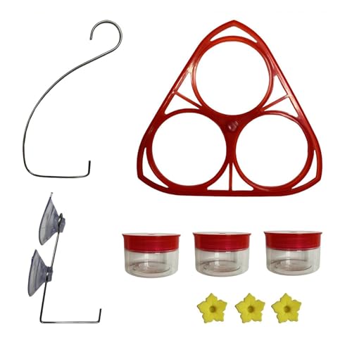 Shienfir Vogel-Wasser-Futterstation, langlebig, transparent, zum Aufhängen, Vogelfutterstation mit Mehreren Futteröffnungen, Outdoor-Vogelfütterungslösung für Kolibris und mehr B Shienfir Vogel-Wasser-Futterstation, langlebig, transparent, zum Aufhängen, Vogelfutterstation mit Mehreren Futteröffnungen, Outdoor-Vogelfütterungslösung für Kolibris und mehr B von Shienfir