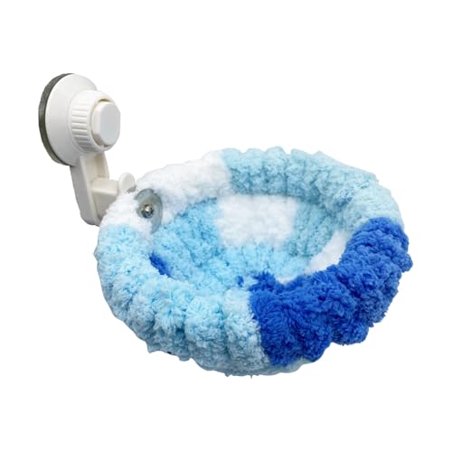 Shienfir Vogelnest für drinnen und draußen, Saugnapf, für Papageien, kleine Vögel, Korallensamt, warm, mit abnehmbarem fahrzeugmontiertem Plüsch, blau, L Shienfir Vogelnest für drinnen und draußen, Saugnapf, für Papageien, kleine Vögel, Korallensamt, warm, mit abnehmbarem fahrzeugmontiertem Plüsch, blau, L von Shienfir