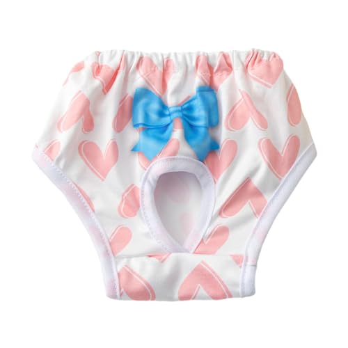 Shienfir Wärmezyklus-Hundewindeln, Haustier-Menstruationshose, bequem, saugfähig, verhindert Schmutz, atmungsaktiv, Schleife, Kleidung, Elastizität, modisch Weißrosa XL Shienfir Wärmezyklus-Hundewindeln, Haustier-Menstruationshose, bequem, saugfähig, verhindert Schmutz, atmungsaktiv, Schleife, Kleidung, Elastizität, modisch Weißrosa XL von Shienfir