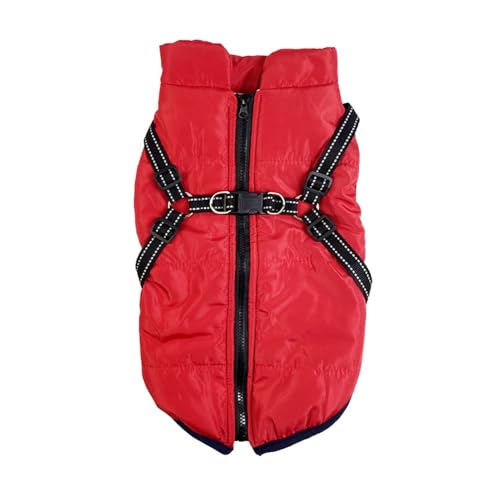 Shienfir Warme Winter-Hundekleidung, hochwertiger Jackenmantel, winddichter Schnee für Hunde, Bequeme Haustierbekleidung mit Geschirr für kaltes Wetter Rot XL Shienfir Warme Winter-Hundekleidung, hochwertiger Jackenmantel, winddichter Schnee für Hunde, Bequeme Haustierbekleidung mit Geschirr für kaltes Wetter Rot XL von Shienfir