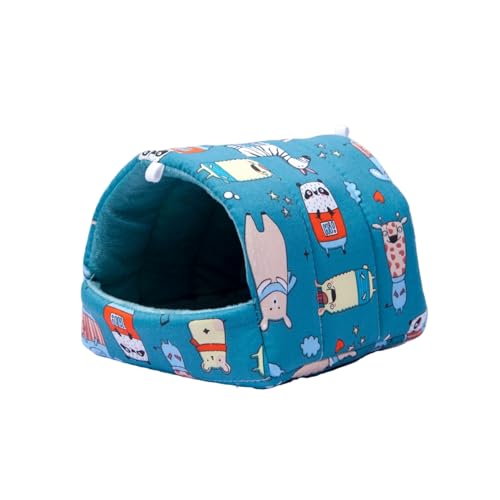 Shienfir Warmes Haustierbett, Hamsternest, buntes Cartoon-Muster, Meerschweinchenbett, Haus, Haustiernest Grün S Shienfir Warmes Haustierbett, Hamsternest, buntes Cartoon-Muster, Meerschweinchenbett, Haus, Haustiernest Grün S von Shienfir