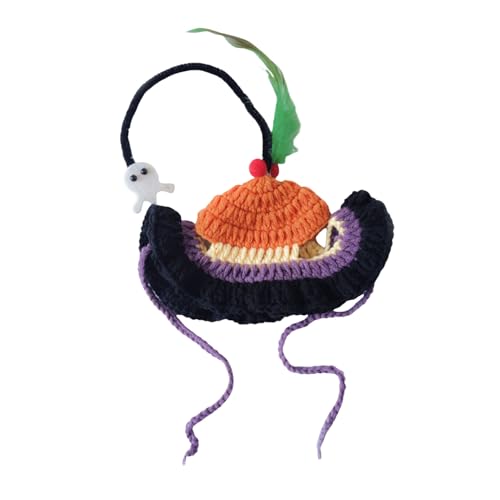 Shienfir Weich gestrickte Welpenmütze, verstellbare Größe, Haustiermütze, Handgestrickte Katze, elastische Schnürung, Spinnengeist-Zubehör, Party-Anzieh-Kopfbedeckung für Kätzchen Orange Shienfir Weich gestrickte Welpenmütze, verstellbare Größe, Haustiermütze, Handgestrickte Katze, elastische Schnürung, Spinnengeist-Zubehör, Party-Anzieh-Kopfbedeckung für Kätzchen Orange von Shienfir