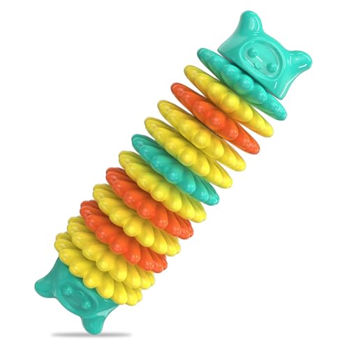 Shienfir Welpen-Kauspielzeug mit Erdnussbutter-Aufstrich, Hund zur Zahnreinigung, Zahnfleischmassage, fördert die Zahngesundheit, bietet endlose Unterhaltung, bissfest, Molarensee, blau von Shienfir