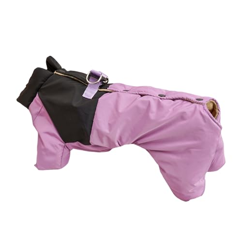 Shienfir Wintermantel für Hunde, farbblockierendes Design, hautfreundlich, warme Thermojacke für kleine Hunde, Einteiler-Kleidung für kaltes Wetter, Outdoor-Reisen Violett L Shienfir Wintermantel für Hunde, farbblockierendes Design, hautfreundlich, warme Thermojacke für kleine Hunde, Einteiler-Kleidung für kaltes Wetter, Outdoor-Reisen Violett L von Shienfir