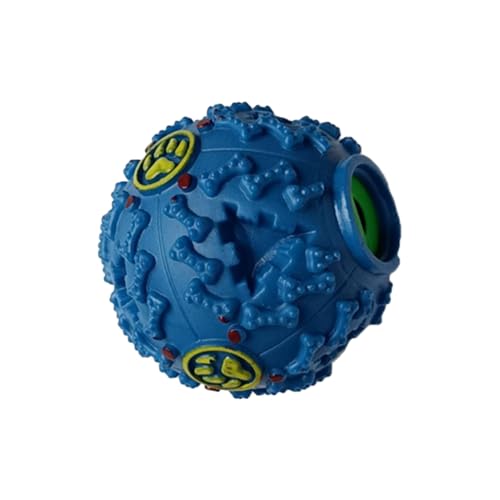 Shienfir Zahnschonender Hundeball, Hundekauball, Zahngesundheit, Kichergeräusch, Hundeball, Haustier-Kauballspielzeug für die Zahnreinigung, interaktives, langlebiges Hundespielzeug Blau Shienfir Zahnschonender Hundeball, Hundekauball, Zahngesundheit, Kichergeräusch, Hundeball, Haustier-Kauballspielzeug für die Zahnreinigung, interaktives, langlebiges Hundespielzeug Blau von Shienfir