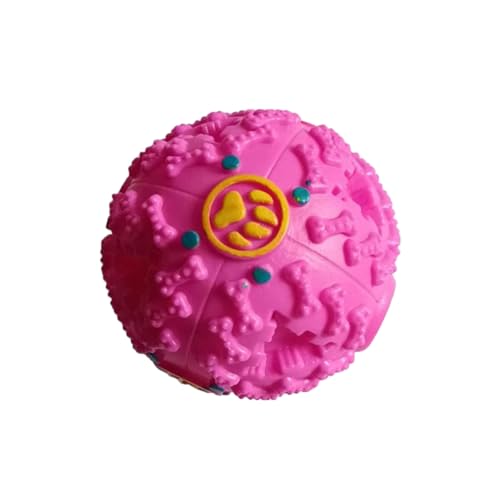 Shienfir Zahnschonender Hundeball, Hundekauball, Zahngesundheit, Kichergeräusch, Hundeball, Haustier-Kauballspielzeug für die Zahnreinigung, interaktives, langlebiges Hundespielzeug Hell-Pink Shienfir Zahnschonender Hundeball, Hundekauball, Zahngesundheit, Kichergeräusch, Hundeball, Haustier-Kauballspielzeug für die Zahnreinigung, interaktives, langlebiges Hundespielzeug Hell-Pink von Shienfir