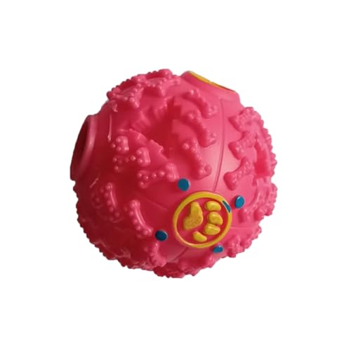 Shienfir Zahnschonender Hundeball, Hundekauball, Zahngesundheit, Kichergeräusch, Hundeball, Haustier-Kauballspielzeug für die Zahnreinigung, interaktives, langlebiges Hundespielzeug Rosa Shienfir Zahnschonender Hundeball, Hundekauball, Zahngesundheit, Kichergeräusch, Hundeball, Haustier-Kauballspielzeug für die Zahnreinigung, interaktives, langlebiges Hundespielzeug Rosa von Shienfir