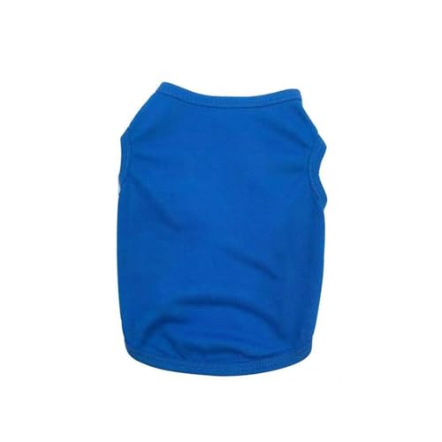 Shienfir Zweibeiniges Haustier-Shirt, einfarbig, Haustier-Oberteil, Haustier-Weste, modisches Hunde-Sweatshirt, ärmelloses Design, Bequeme Welpen-T-Shirt-Kleidung, Heimtierbedarf Blau XL von Shienfir