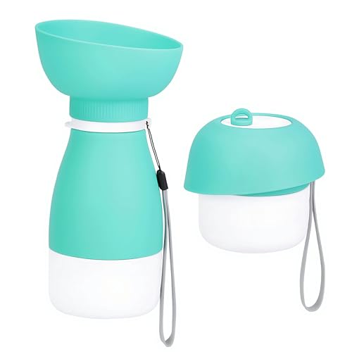 Shiergongli Tragbare Hundewasserflasche, großes Fassungsvermögen, 350 ml, 600 ml, 260 ml, Haustier-Wasserspender, antibakteriell, lebensmittelecht, auslaufsicher, für Hunde und Katzen von Shiergongli