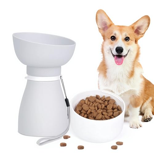 Shiergongli Tragbare Hundewasserflasche, großes Fassungsvermögen, 350 ml, 600 ml, 260 ml, Haustier-Wasserspender, antibakteriell, lebensmittelecht, auslaufsicher, für Hunde und Katzen von Shiergongli