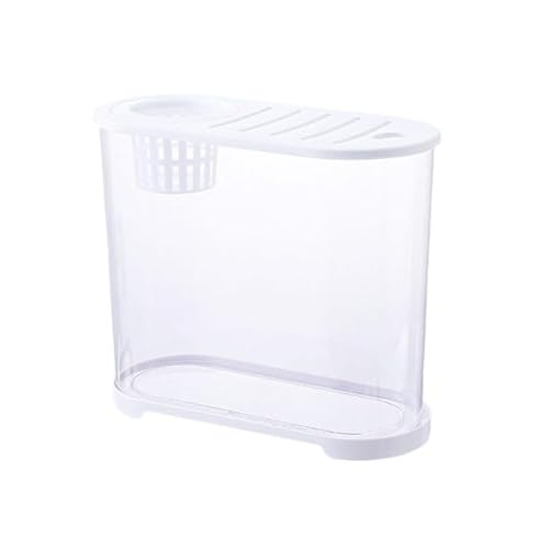 Aquarium Tischaquarium mit weißem, atmungsaktivem Multifunktionsdeckel, HD-transparentes kleines Acrylaquarium, Goldfischaquarium, kleine Fischzuchttanks Fischtank(32cm*14.4cm*25cm) von Shihan-2015