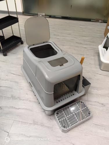 Edelstahl Katzenklo mit Deckel, 110° Flip-Cover Design XXL Geschlossen Katzentoilette aus Edelstahl, 40L Großes Kapazität mit Schaufel und Fußpedal, Geruchsfrei, Auslaufsicher und Leicht Reinigen Edelstahl Katzenklo mit Deckel, 110° Flip-Cover Design XXL Geschlossen Katzentoilette aus Edelstahl, 40L Großes Kapazität mit Schaufel und Fußpedal, Geruchsfrei, Auslaufsicher und Leicht Reinigen von Shikha