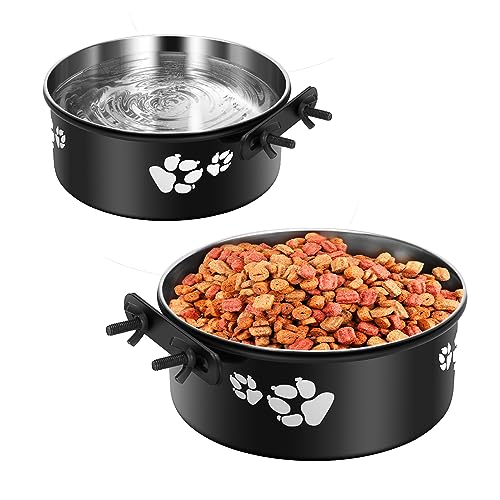 ShineMe Wassernapf zum Aufhängen, Edelstahl, Futter- und Wassernapf für Hundekäfig, Kiste, Zwingernäpfe montierbar für mittelgroße und kleine Hunde, Katzen, Haustiere (15,7 x 6,6 cm und 14 x 6,1 cm) ShineMe Wassernapf zum Aufhängen, Edelstahl, Futter- und Wassernapf für Hundekäfig, Kiste, Zwingernäpfe montierbar für mittelgroße und kleine Hunde, Katzen, Haustiere (15,7 x 6,6 cm und 14 x 6,1 cm) von ShineMe