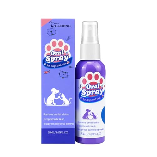 Shinekoo Zahnreinigungsspray für Haustiere, Hunde-Atem-Erfrischer, Haustier-Zahnspray, Hunde-Atemspray, Hundezahnreinigung, Hunde-Atemerfrischer in Wasser, Katzenzahnerfrischer (1) von Shinekoo