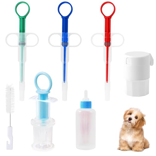 6 Tablettengeber für Katzen, Haustier Tableteneingeber Katze, Tablettenschneider, Haustier Tablettenmörser, Katzenmilch Flaschenfütterungsset, Haustier Flaschenfütterung, Kätzchen Flaschenfütterung 6 Tablettengeber für Katzen, Haustier Tableteneingeber Katze, Tablettenschneider, Haustier Tablettenmörser, Katzenmilch Flaschenfütterungsset, Haustier Flaschenfütterung, Kätzchen Flaschenfütterung von ShinherYee