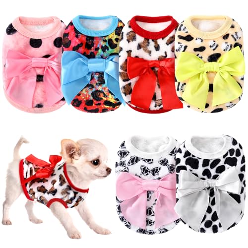 Shinylin Hundepullover für kleine Hunde, Mädchen, Winterwelpenkleidung, Fleece, warm, dick, Outfit, Haustierkleidung für kleine Hunde, Yorkie, Chihuahua, Größe XS, 6 Stück Shinylin Hundepullover für kleine Hunde, Mädchen, Winterwelpenkleidung, Fleece, warm, dick, Outfit, Haustierkleidung für kleine Hunde, Yorkie, Chihuahua, Größe XS, 6 Stück von Shinylin