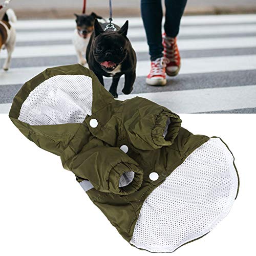 Shipenophy Haustier-Regenjacke aus Polyester, 5 Größen, wasserdicht, für Hunde und Katzen, zum Wandern (Green, XXL) von Shipenophy