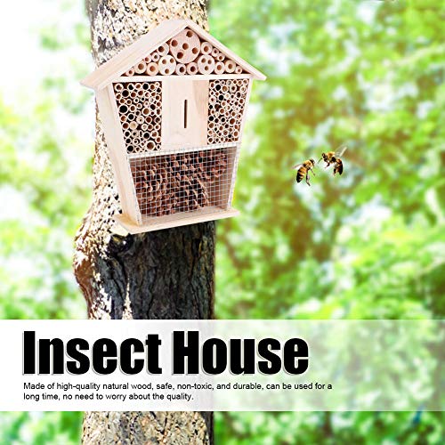 Shipenophy Insektenhaus, Holz beobachten Insekten Bienen Hotel Safe Einzigartige Aussehen für Haushalt Dekoration von Shipenophy