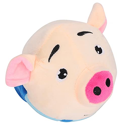 Shipenophy Pet Toy Ball Komfortable Cartoon Pig Doll Ball Sprungball Geeignet für Hunde Toy Ball(Jumping Pig in Blue Clothes) von Shipenophy