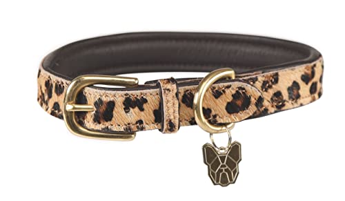 Digby & Fox Hundehalsband, Kuhhaar, Größe M, Leopardenmuster von Shires