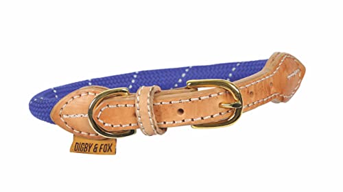 Digby & Fox Reflektierendes Hundehalsband, Größe L, Marineblau von Shires