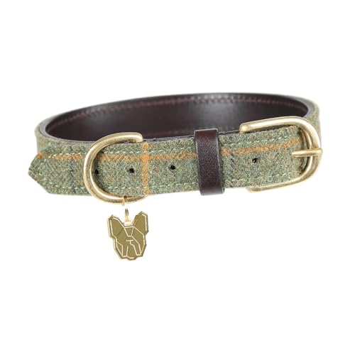 Shires Digby and Fox Hundehalsband, Tweed, Rot / Gelb / Blau kariert XXL von Shires