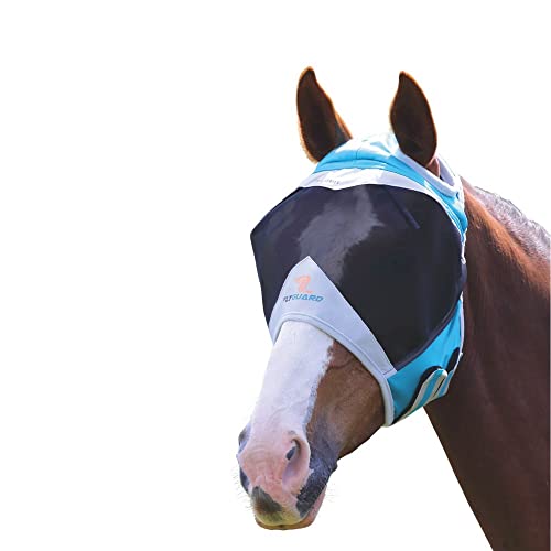 Shires Feinmaschige Fliegenmaske mit Ohrloch, Blaugrün Shires Feinmaschige Fliegenmaske mit Ohrloch, Blaugrün von Shires
