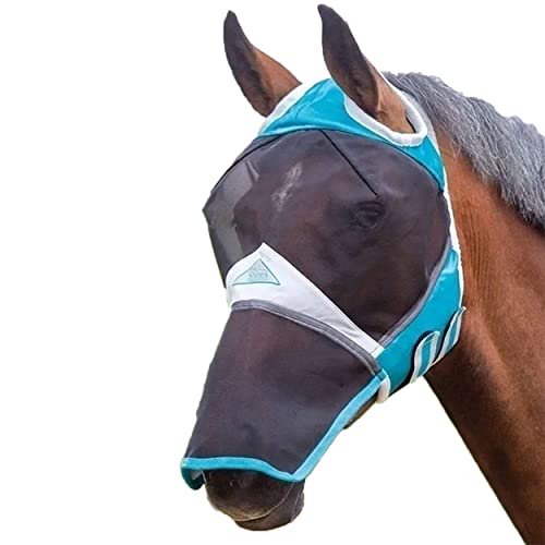 Shires Fliegenmaske mit Nase ohne Ohren Grau - Full/WB - Grau von Shires