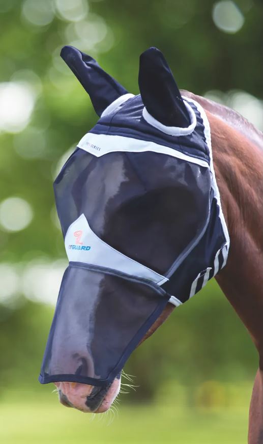 Shires FlyGuard Fine Mesh Fliegenmaske mit Ohren & Nasenteil Gr. Pony, Schwarz Shires FlyGuard Fine Mesh Fliegenmaske mit Ohren & Nasenteil Gr. Pony, Schwarz von Shires