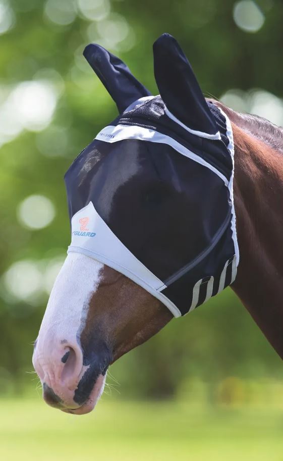 Shires FlyGuard Pro Fine Mesh Fliegenmaske mit Ohren Gr. Pony, Schwarz Shires FlyGuard Pro Fine Mesh Fliegenmaske mit Ohren Gr. Pony, Schwarz von Shires