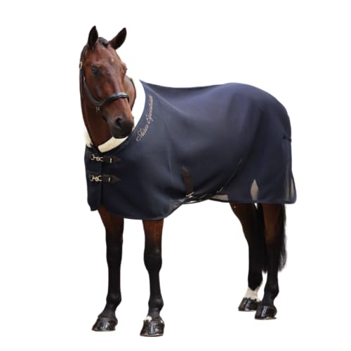 Shires - Kühldecke für Pferde DELUXE, marineblau, 183 cm von Shires