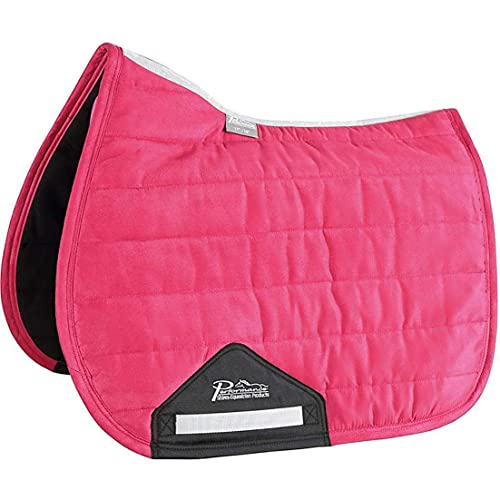 Shires Performance Suede High Wither Comfort Saddle Pad Pony/Cob Raspberry von Shires