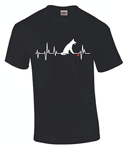Schäferhund Herzschlag Hund T-Shirt i Love My Dog Shirt, Größe: 4XL von Shirtbild