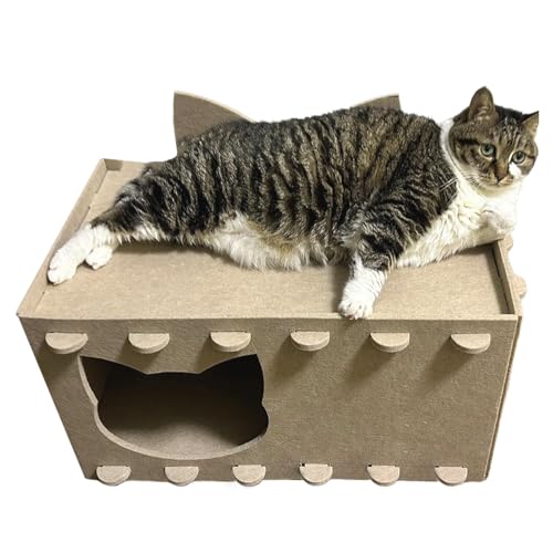 Shitafe Katzenhaus Für Innenbereich | Kätzchen Filzversteck Höhle | Zweischichtiges Puzzle-System Mit Kratzfunktion Für Zuhause, Wohnung & Camping Shitafe Katzenhaus Für Innenbereich | Kätzchen Filzversteck Höhle | Zweischichtiges Puzzle-System Mit Kratzfunktion Für Zuhause, Wohnung & Camping von Shitafe