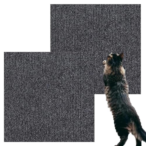 Shitafe Kratzunterlage für Katzen, Kratzteppich für Katzen - 2 Stück Nano-Kleber-Kratzteppich für Katzen,Wand-Bodenkratzer, kratzfester Möbelschutz für Katzen und Kätzchen im Innenbereich von Shitafe