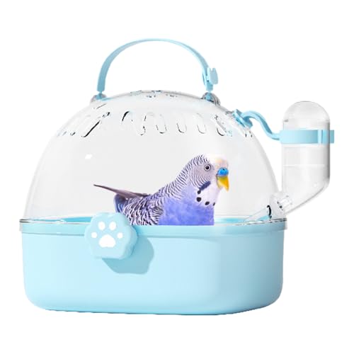 Shitafe Vogelreiseträger, Hamsterträgerkäfig für Transport,Vogel -Sichtweite | Tragbarer Panoramabblick Hülle mit Wasserflasche für Wilde Abenteuer im Freien, der belüftete Lebensraum sicher ist von Shitafe