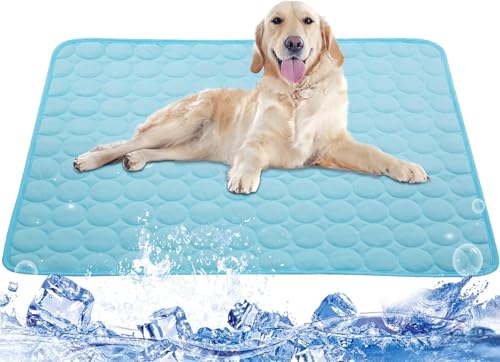 Shixiaodan Hund selbst, Haustier atmungsaktiv Sommer, Katze Eiskühlkissen, waschbare Eisseide Kühldecke, geeignet für große Hunde und Katzen Shixiaodan Hund selbst, Haustier atmungsaktiv Sommer, Katze Eiskühlkissen, waschbare Eisseide Kühldecke, geeignet für große Hunde und Katzen von Shixiaodan