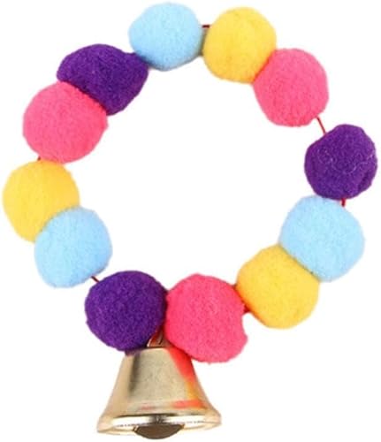 Shixiaodan Samtball Hundehalsband, elastische Katzenhalsband Dekoration, Plüschball Welpe Halskette mit Glocke, Winter Nackenwärmer geeignet zum Fotografieren von Shixiaodan