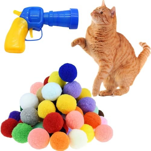 Shizhoo Hochwertige, weiche Bommelbälle für Kätzchen, leicht, interaktiv, verschiedene Farben, Plüsch-Spielzeugbälle für Kätzchen-Training und Spielen, Haustierprodukte für Katzen (3 cm mit von Shizhoo