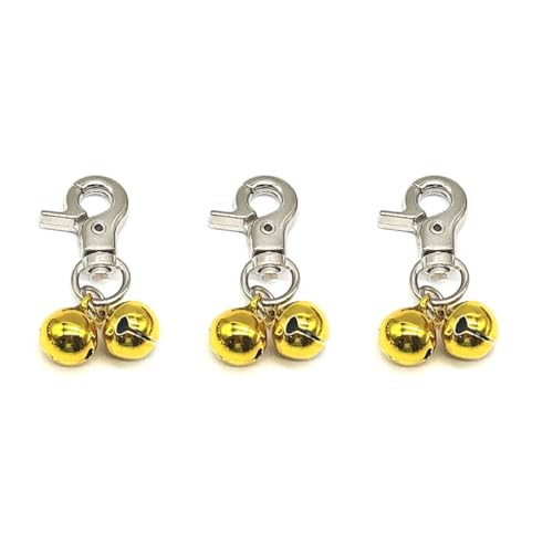 3 x Hundeglocken für Hundehalsband, lauter Anhänger für Haustier, Spaziergänge, Training, Haustiermarken-Clip, Anti-Verlust-Halsband-Clip, Outdoor-Zubehör 3 x Hundeglocken für Hundehalsband, lauter Anhänger für Haustier, Spaziergänge, Training, Haustiermarken-Clip, Anti-Verlust-Halsband-Clip, Outdoor-Zubehör von Shntig