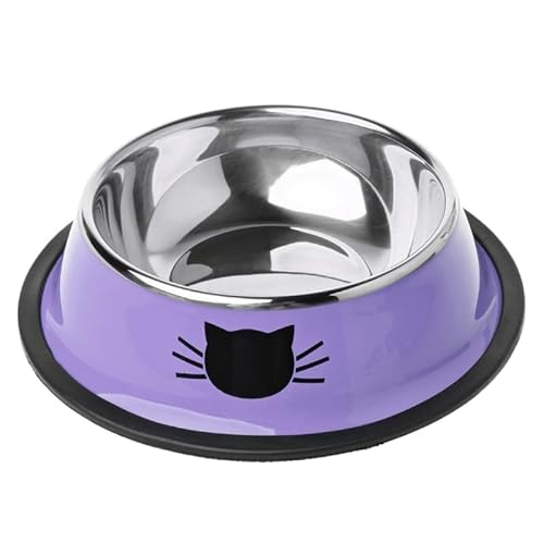 Futternapf für Haustiere, Edelstahl, Wassernapf für Katzen, Futternapf, rutschfest, kompakt, tragbar, für Katzen, Hunde, drinnen Futternapf für Haustiere, Edelstahl, Wassernapf für Katzen, Futternapf, rutschfest, kompakt, tragbar, für Katzen, Hunde, drinnen von Shntig