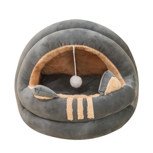 Katzenbett, rundes Haus, kleines Kätzchen, Plüsch-Schlafbett, pelzige Sitzstange, Bettwäsche für Haustiere, Katzen, kleine Hunde, verdicktes Futter Katzenbett, rundes Haus, kleines Kätzchen, Plüsch-Schlafbett, pelzige Sitzstange, Bettwäsche für Haustiere, Katzen, kleine Hunde, verdicktes Futter von Shntig
