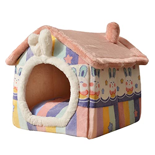 Katzenbett für Indoor-Katzen, kleine Hunde, warmes Bett, Haus, 33 cm, Welpenzelt, Bett, Kätzchenhöhle, faltbar, abnehmbares Kissen Katzenbett für Indoor-Katzen, kleine Hunde, warmes Bett, Haus, 33 cm, Welpenzelt, Bett, Kätzchenhöhle, faltbar, abnehmbares Kissen von Shntig