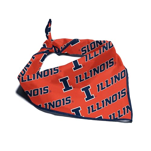 Illinois Illini Bandana für Hunde und Katzen, offizielles Lizenzprodukt, passend für Haustiere, tolle Geschenkidee, leicht zu binden, Größe S, 33 cm Illinois Illini Bandana für Hunde und Katzen, offizielles Lizenzprodukt, passend für Haustiere, tolle Geschenkidee, leicht zu binden, Größe S, 33 cm von ShopInstaPets