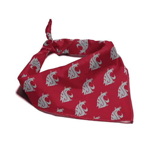 Washington State Cougars Bandana für Hunde und Katzen, offizielles Lizenzprodukt, passend für Haustiere, tolle Geschenkidee, leicht zu binden, Größe S, 33 cm von ShopInstaPets