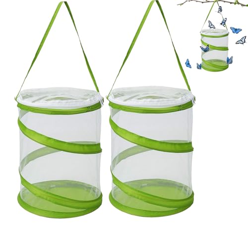 Faltbares Fangnetz, 2 Stück Schmetterling Habitat Käfig Terrarium Pop-up Klares Netz Gehege Schmetterling Lebensraum Käfig Raupe Lebensraum Durchsichtig Einfacher Schmetterling Gehege Faltbares Fangnetz, 2 Stück Schmetterling Habitat Käfig Terrarium Pop-up Klares Netz Gehege Schmetterling Lebensraum Käfig Raupe Lebensraum Durchsichtig Einfacher Schmetterling Gehege von Shouxiut