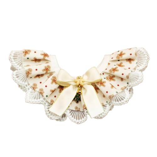 Shouxiut Hunde-Lätzchen für den Urlaub, Weihnachten, weiche Hundehalstücher, niedlich, Spitze, atmungsaktiv, Haustier-Schal, wendbar, Haustierzubehör für Haustiere von Shouxiut