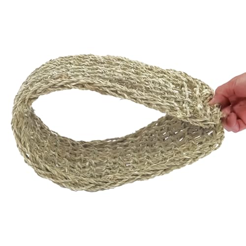 Shouxiut Seegras-Matte – Natürliche Seegras gewebte Vogelhängematte – Kaukäfig-Zubehör für Nymphensittiche, Sittiche, Sittiche, Lovebird, Hamster, Bartdrache, Kleintiere, Übung, Terrasse, Balkon von Shouxiut